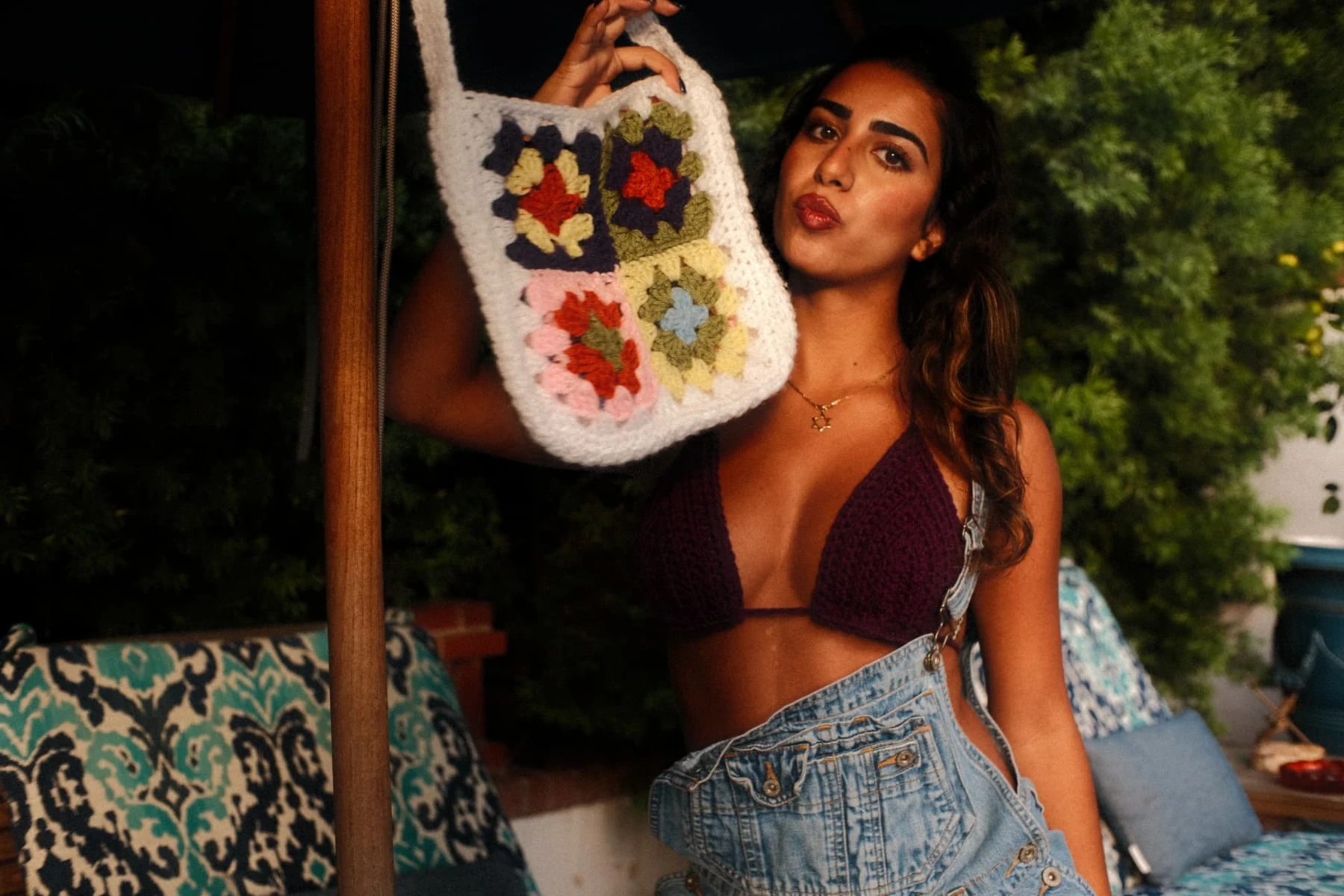 The Flower Market Bag worn in the Casa summer campaign
